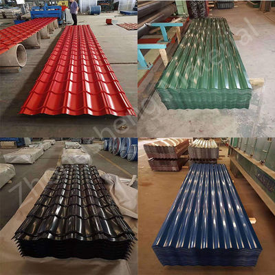 Специальный гофрированный кровельный лист ASTM A653 Dx51d Z275 14 габаритного цвета покрытый предварительно окрашенный оцинкованный PPGI гофрированный стальной металлический кровельный лист