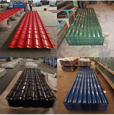 Твердость Полная твердость ASTM A653 Dx51d Z275 PPGI Цветопокрытый предварительно окрашенный оцинкованный гофрированный стальной металлический кровельный лист