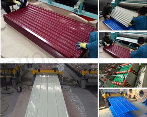 Твердость Полная твердость ASTM A653 Dx51d Z275 PPGI Цветопокрытый предварительно окрашенный оцинкованный гофрированный стальной металлический кровельный лист