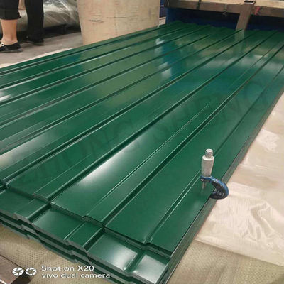 28 калибра горячо прокатаный 4 * 8FT цветный покрытый PPGI волновой гофрированный кровельный лист с сертификатом BIS и индивидуальным размером