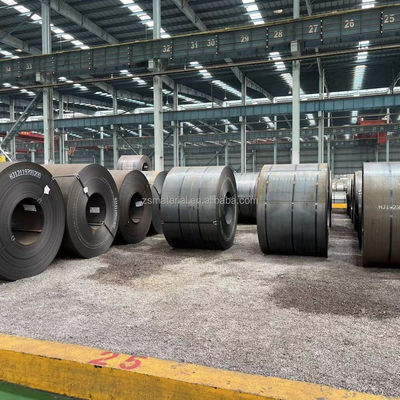 Строительный материал Низкоуглеродный А36 Черное железо ASTM HRC Q195 Q235B Горяче прокатаная углеродистая сталь катушка тусклая поверхность Окончание Ширина 1501-2000MM