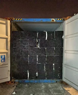 Квадратная полая секция горячо прокатаная углеродистая стальная труба сварка оцинкованная прямоугольная стальная труба с строительством