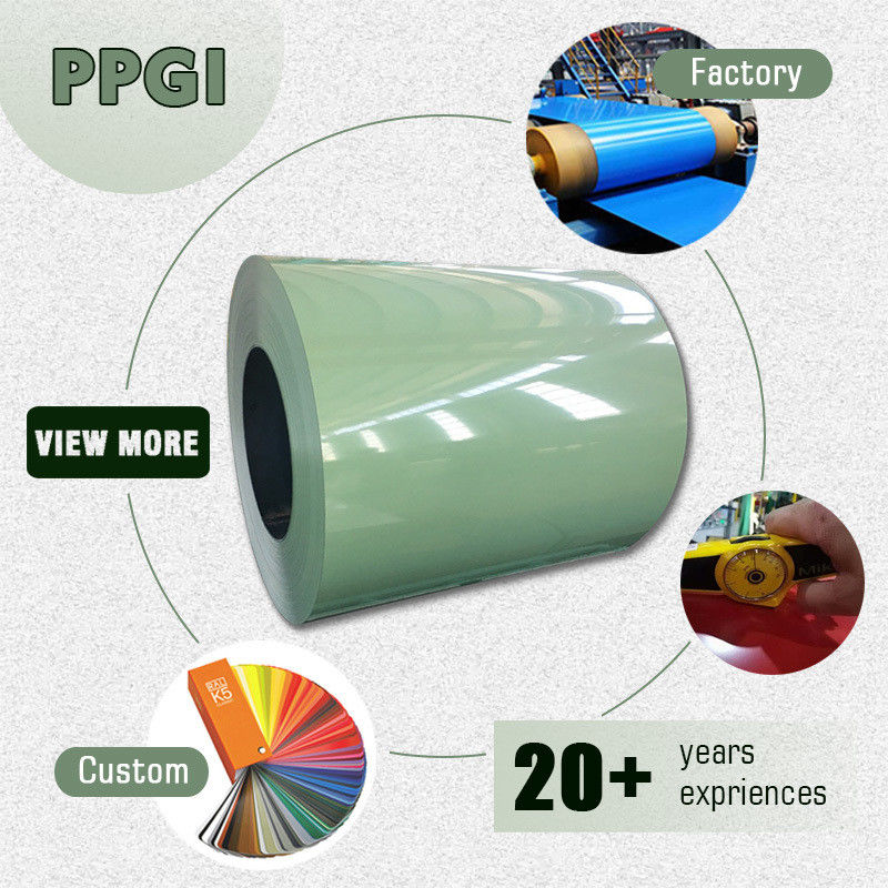 PPGI PPGI Стальная катушка DX51D DX52D DX53D Цветопокрытые оцинкованные стальные режущие листы Катушка вес 3-5 тонн